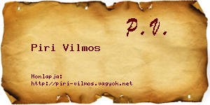 Piri Vilmos névjegykártya
